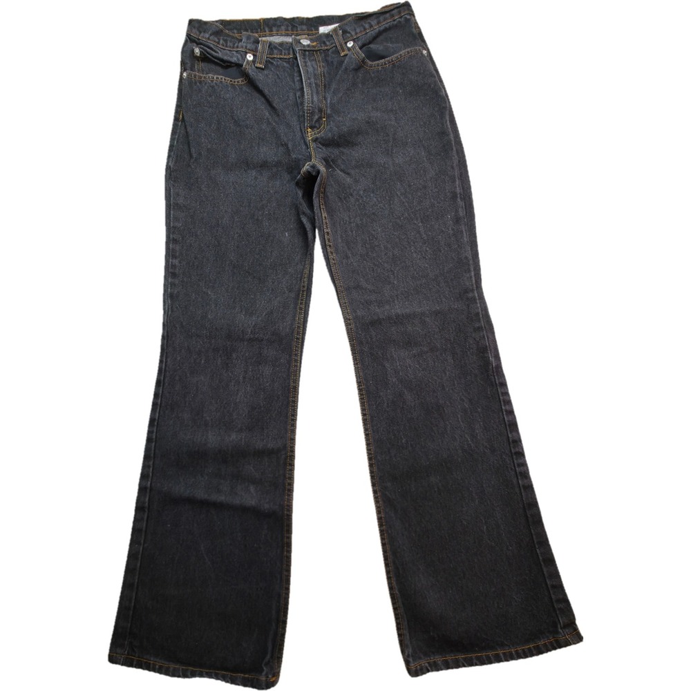 Jordache Jeans Women 11/12 Black Cotton Flare EUC